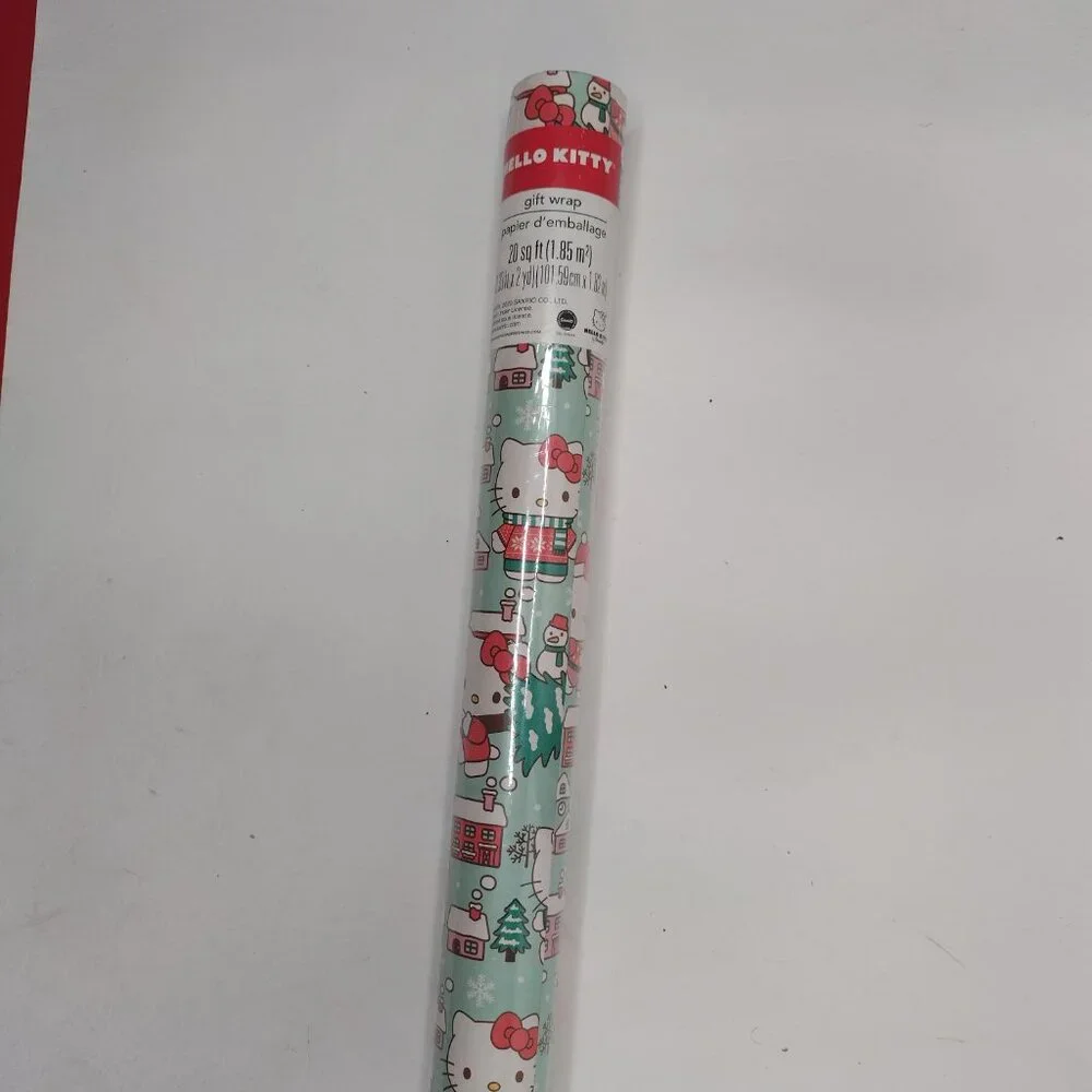 Hello Kitty by Sanrio Christmas Wrapping Paper 3ft x 2yds (20 sf) New in Package